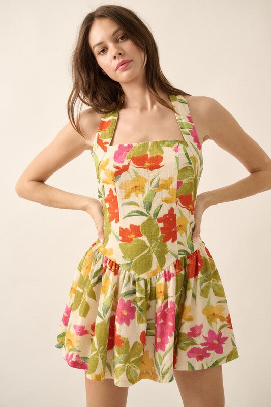 Secret Gardens Drop Waist Mini
