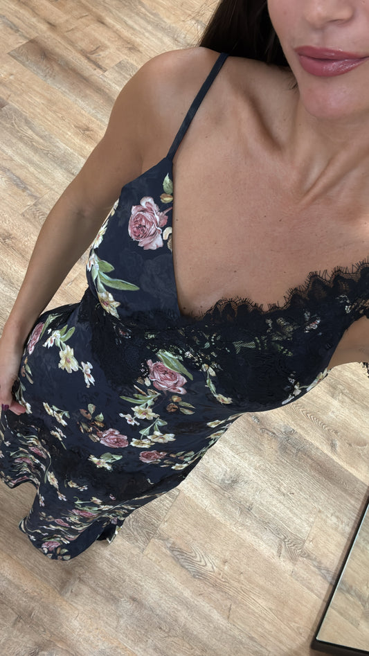 Mystic Floral Lace Midi Dress