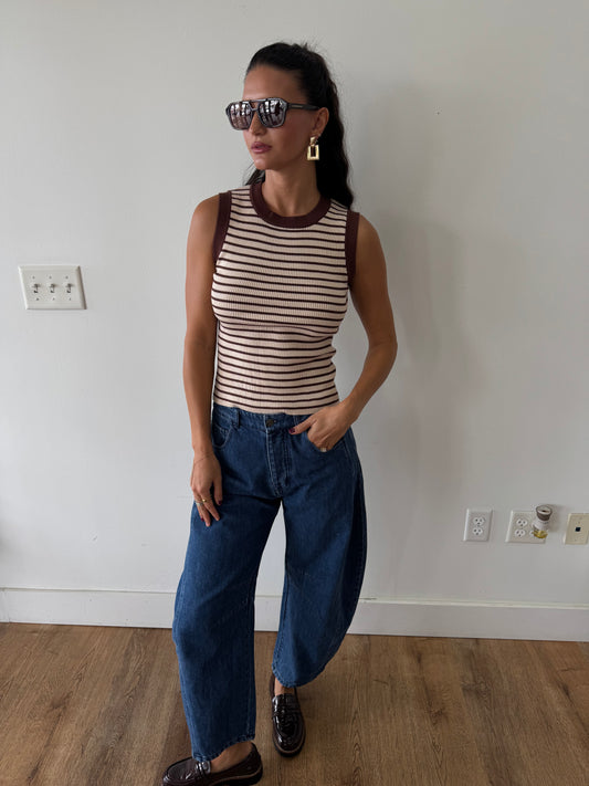 Knock on Wood Striped Tank