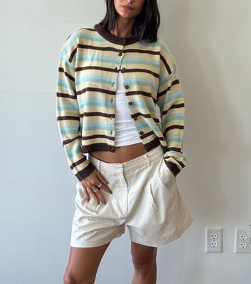 Blue Skies Striped Cardigan