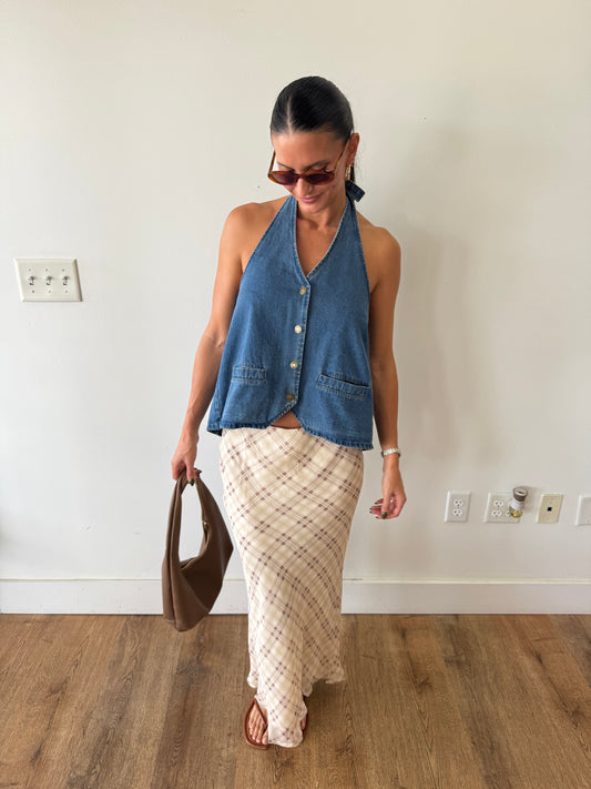 Ruth Bias Cut Maxi Skirt