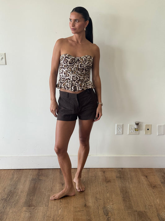 Marren Ruffle Strapless Top