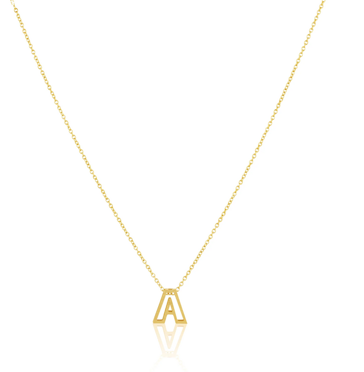 Cut out Initial Necklace