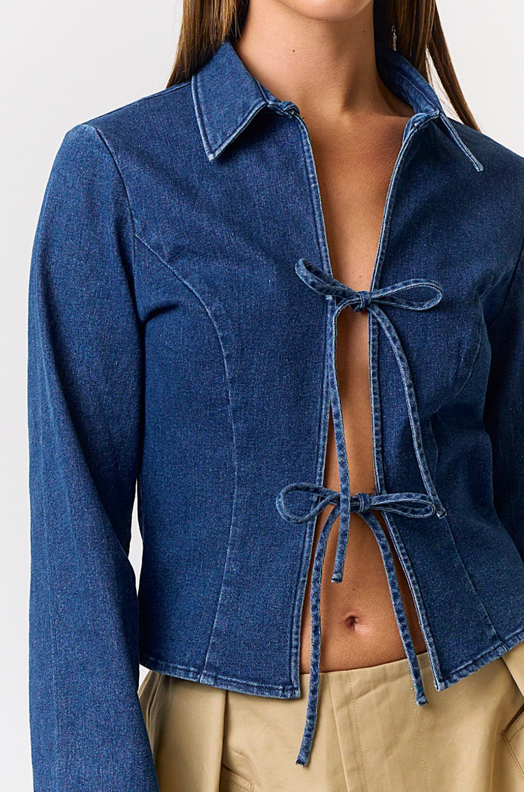 Wrap Me Up Denim Top