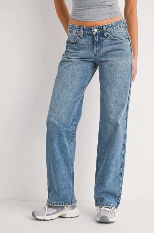 Charlie Low Rise Relaxed Straight Denim