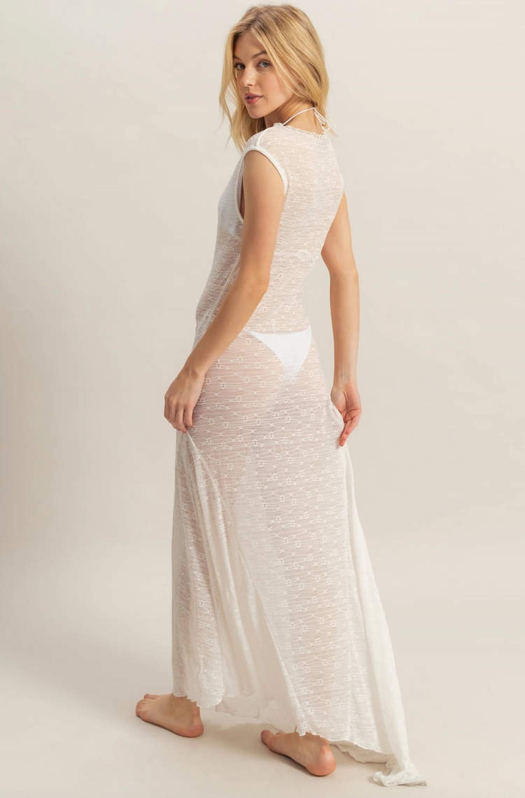 White Lotus Asymmetrical Cover Up