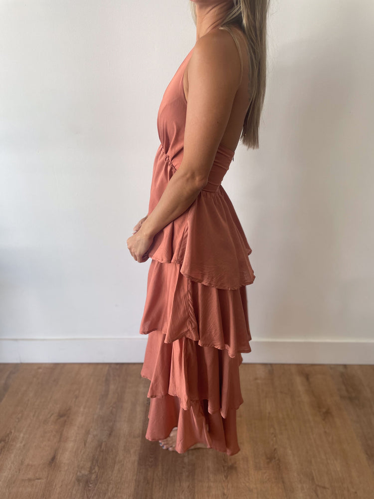 Copper Daydream Ruffle Midi