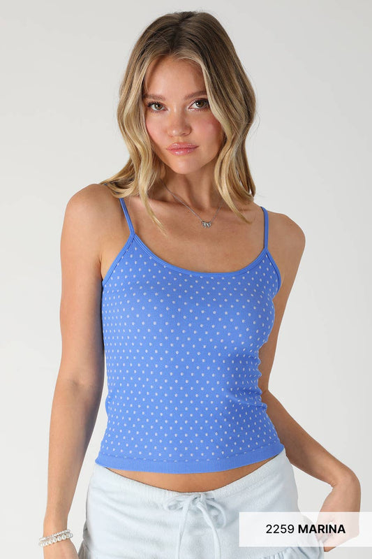 O/S Polka Dot Strap Cami