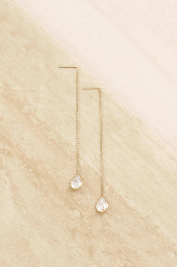 Barely There Chain and Crystal Dangle Earrings