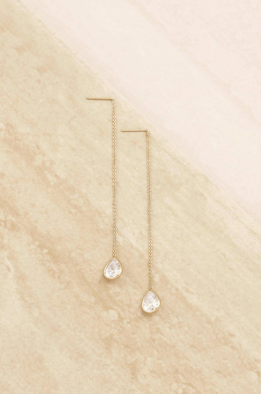 Barely There Chain and Crystal Dangle Earrings