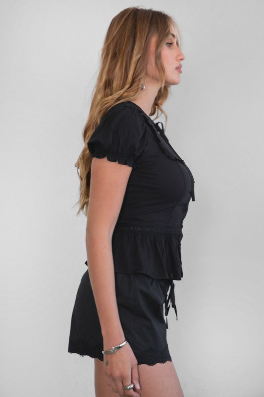 Working Woman Keyhole Blouse