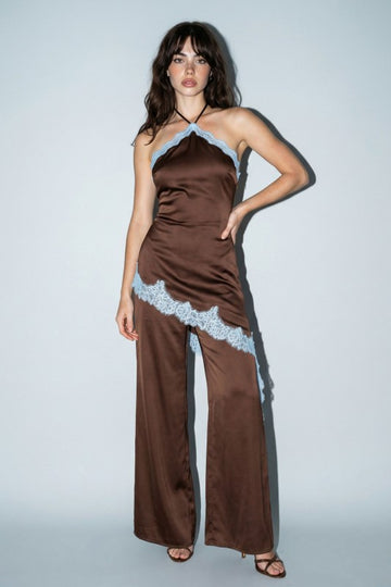 It Girl Lace Trim Jumpsuit