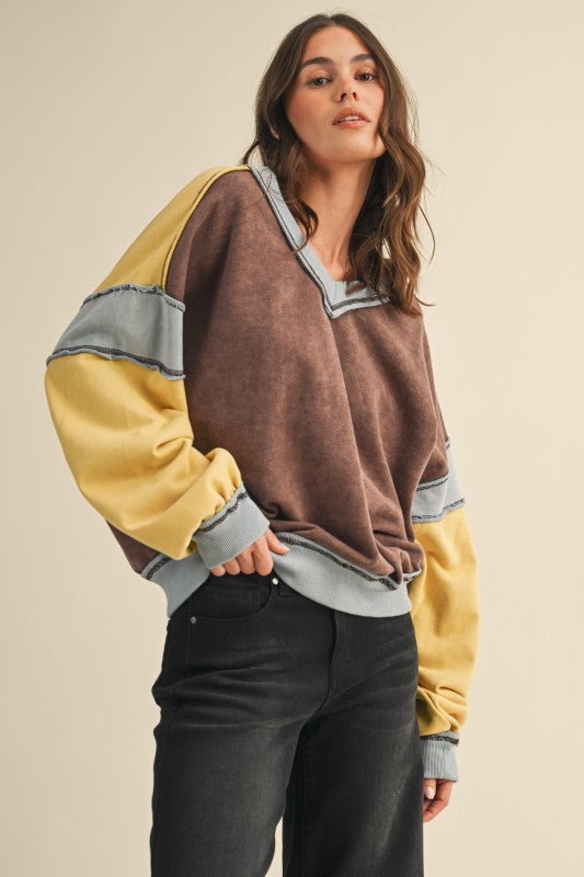 The Brianna Color Block Sweatshirt