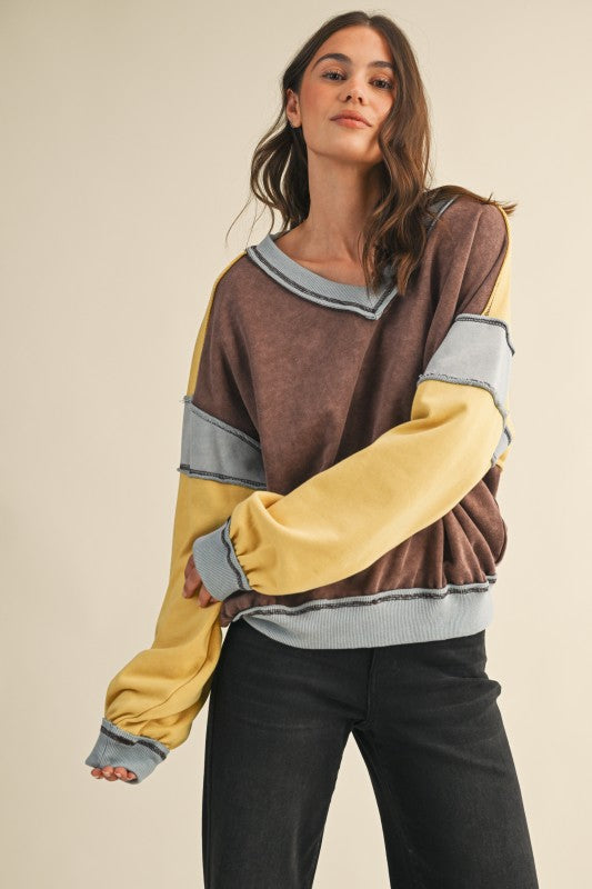 The Brianna Color Block Sweatshirt