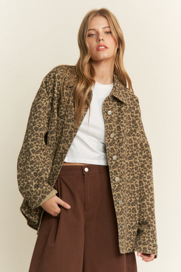 Animal Instincts Denim Shacket