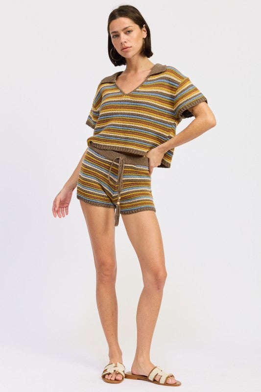 Menorca Crochet Short Set