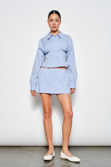 Cheyenne Pleated Shirt & Skirt Set