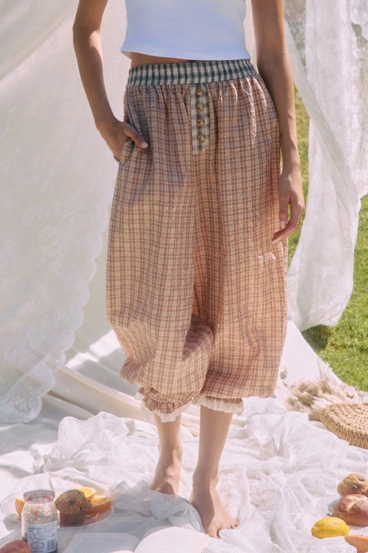Oddi Plaid Balloon Pant