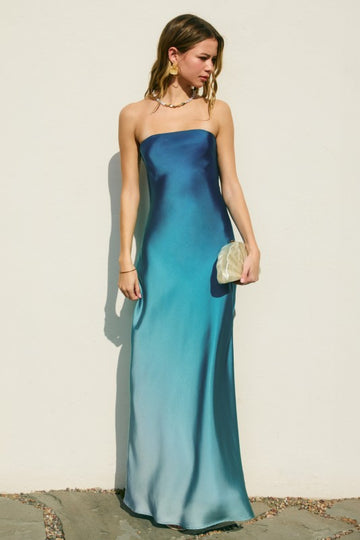 Ocean Water Bias Cut Maxi