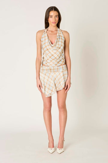 Teddy Plaid Halter Top