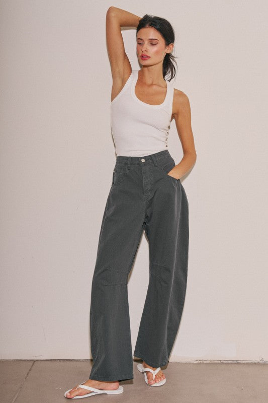Cali Wide Leg Barrel Pants