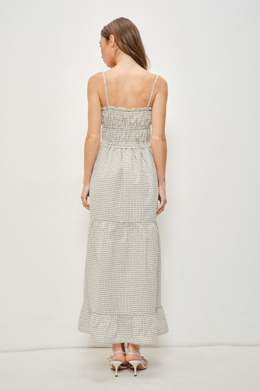 Cleo Gingham Maxi