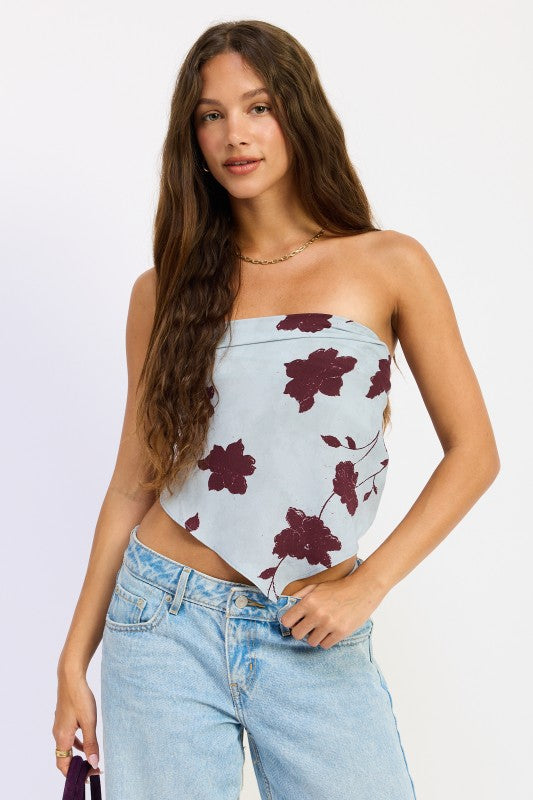 Maroon Garden Scarf Top