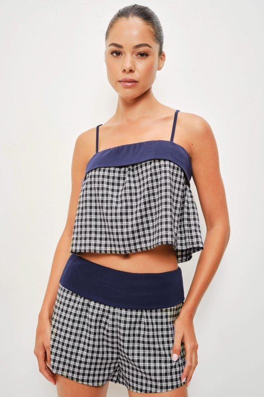 Deanna Gingham Short Set
