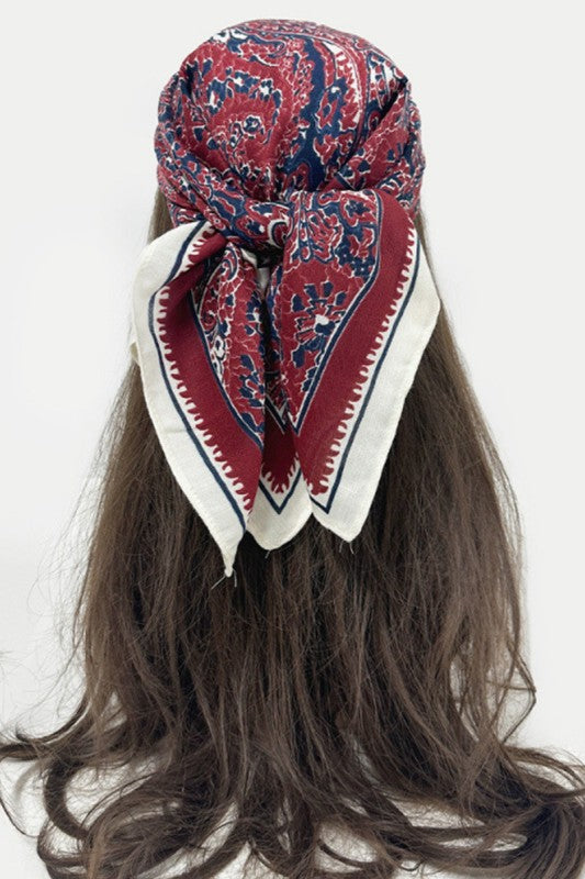 Linen Bandana Square Scarves