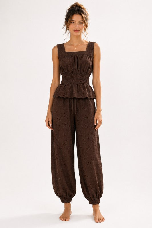 Babylon Eyelet Pant Set
