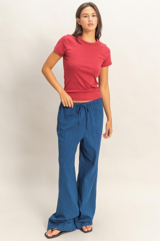 Summer Nights Jacquard Drawstring Pants