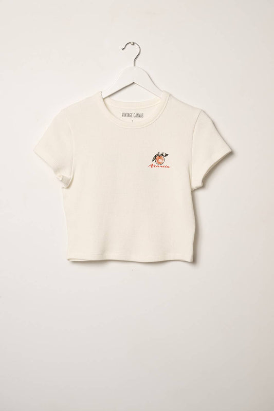 Firenze Cropped Graphic Baby Tee