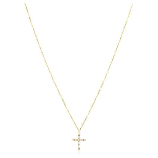 Gabriella CZ Cross Necklace by Sahira