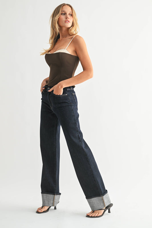 Wish List Cuffed Denim