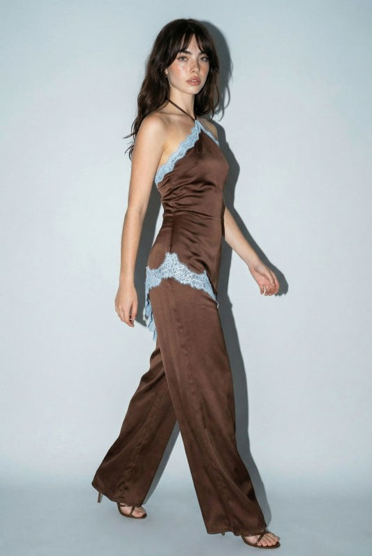 It Girl Lace Trim Jumpsuit