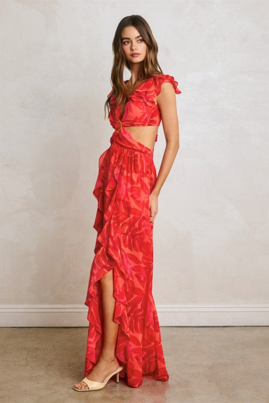 Pink Pine Cut Out Maxi