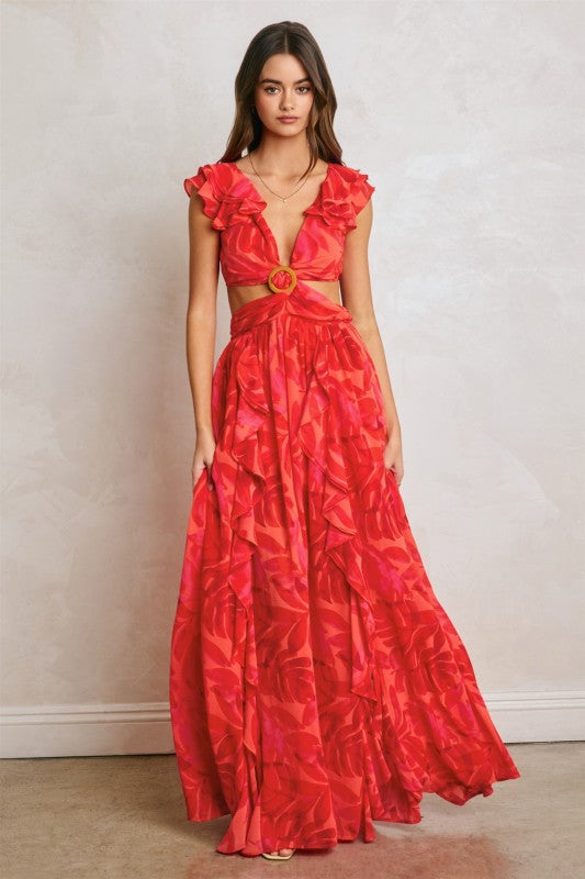 Pink Pine Cut Out Maxi