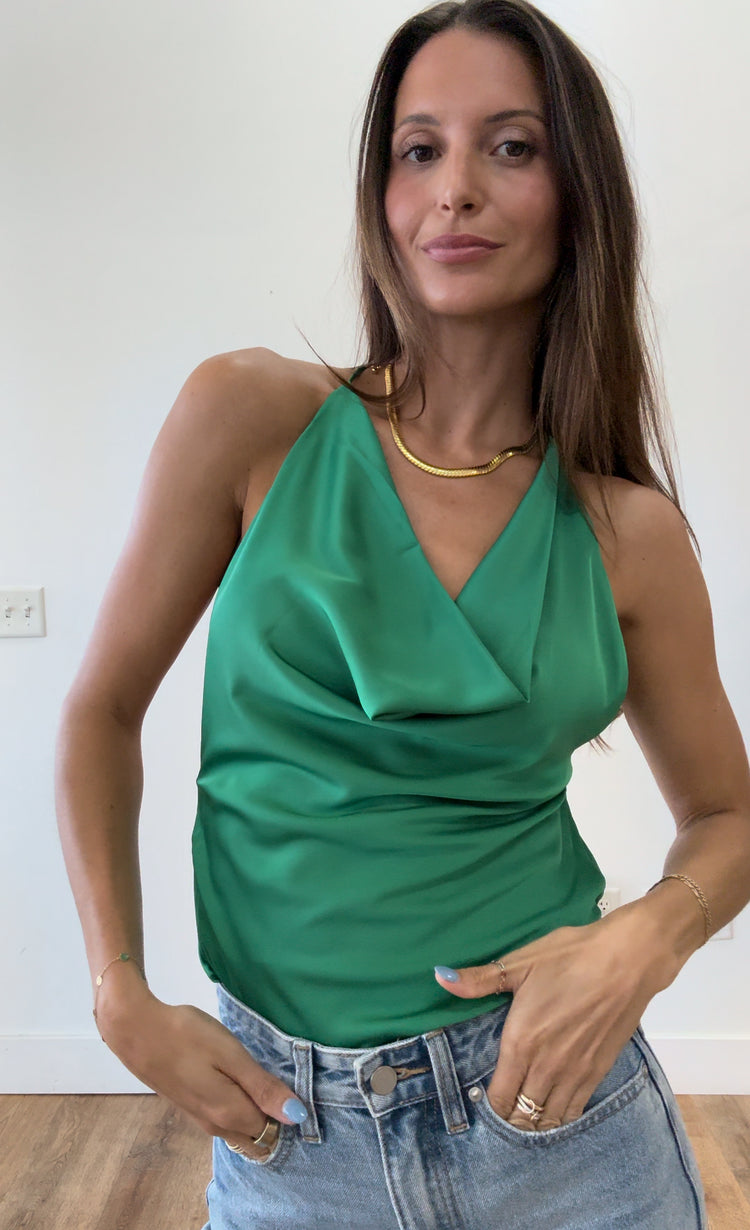 Evergreen Silk Top