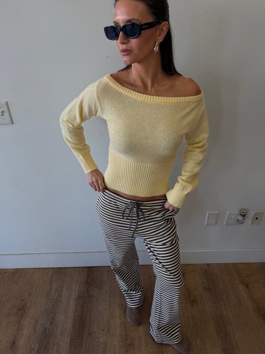 Butter Sweet Off Shoulder Sweater