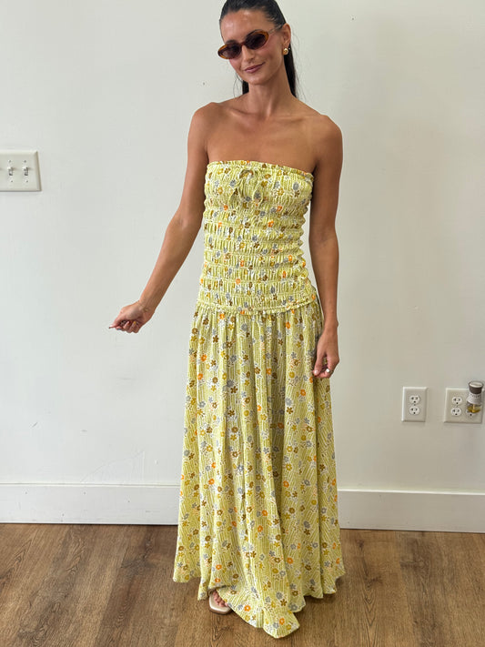 Haddie Floral Drop Waist Maxi