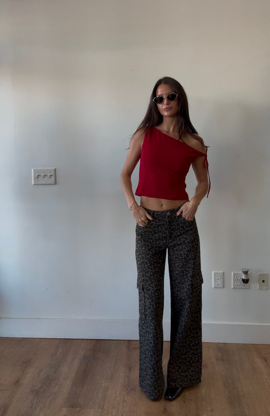 It Girl Leopard Cargo Pants