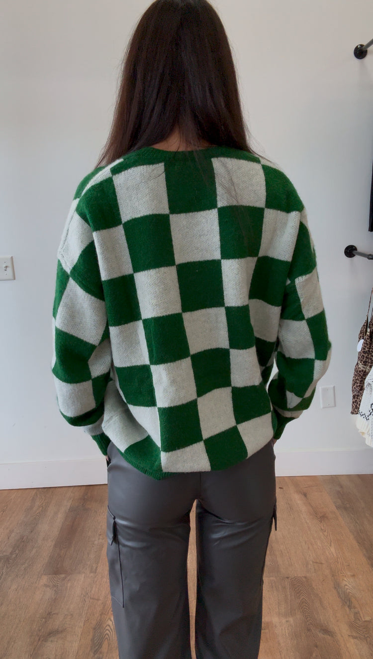 Gracelynn Checkered Sweater