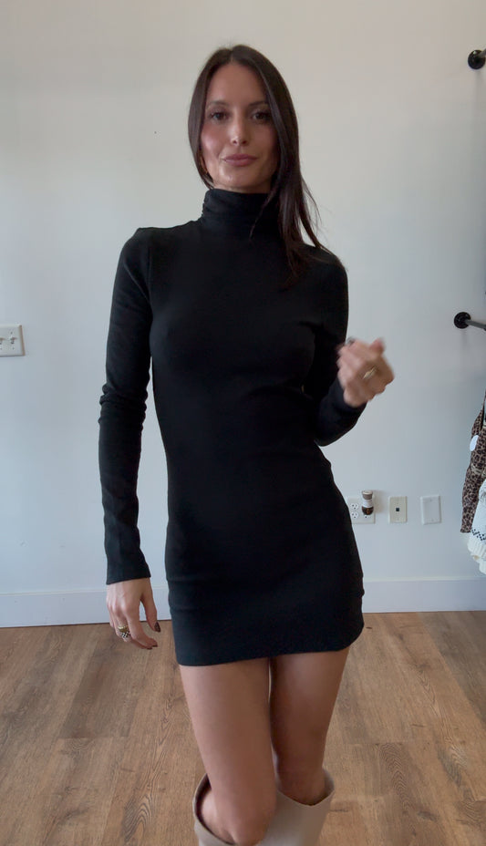 Soho Nights Turtleneck Mini Dress