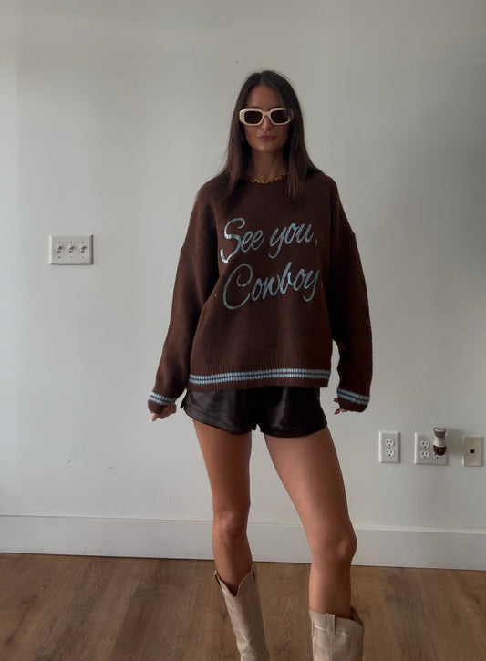 See ya Cowboy! Oversized Sweater