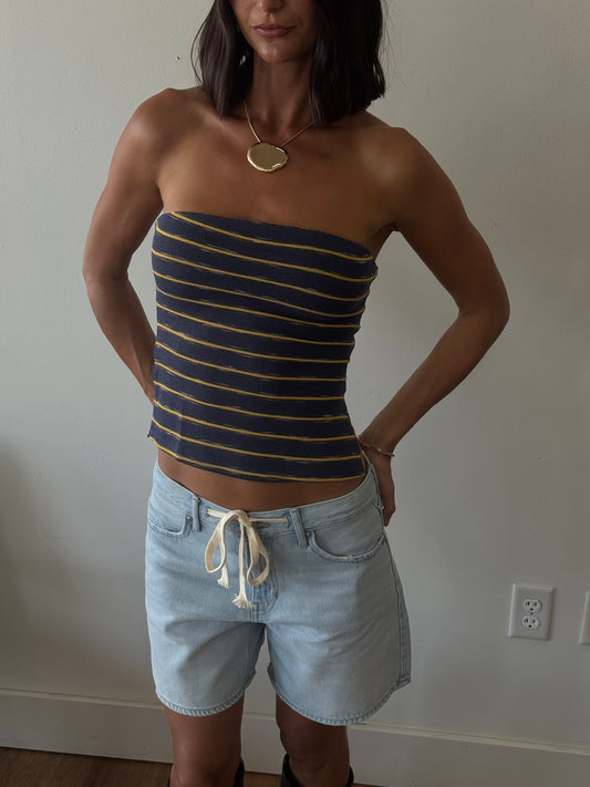 Commodore Strapless Terry Cloth Top