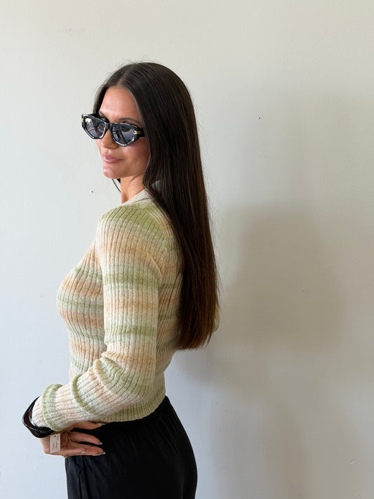 Melon Collared Sweater