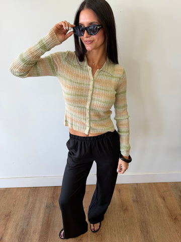 Melon Collared Sweater