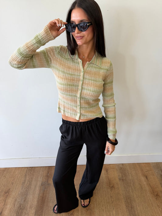 Melon Collared Sweater