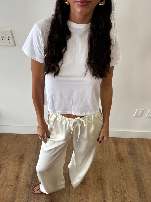 Opalite Satin Pull On Pant