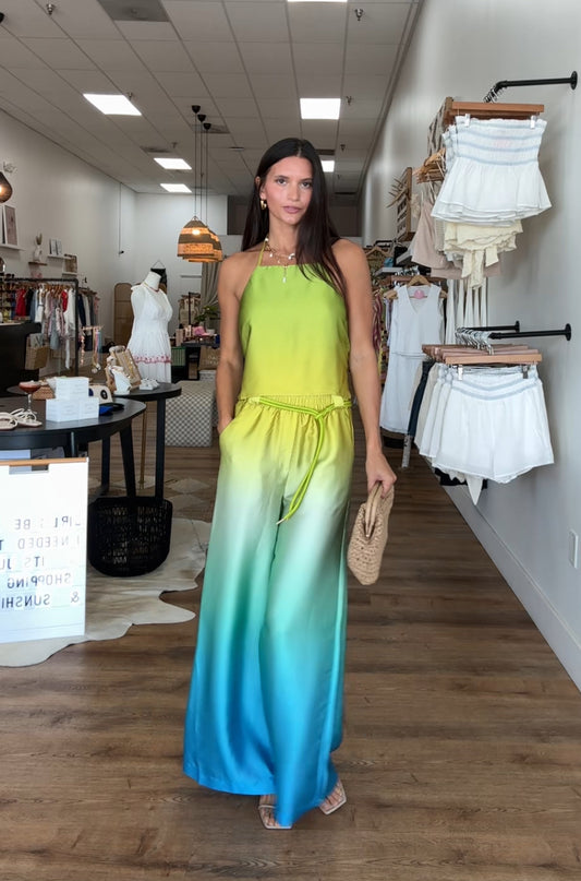 Maui Blues Ombre Pant Set